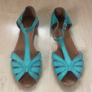 Turquoise sandals